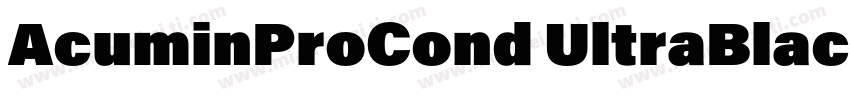 AcuminProCond UltraBlack字体转换